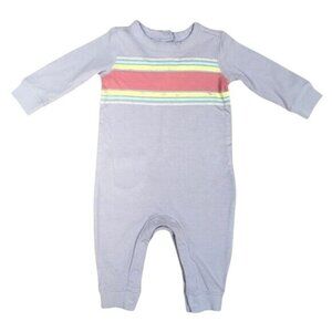 Gymboree Baby One Piece – Newborn, Light Purple, 100% Cotton, Striped Print & Su